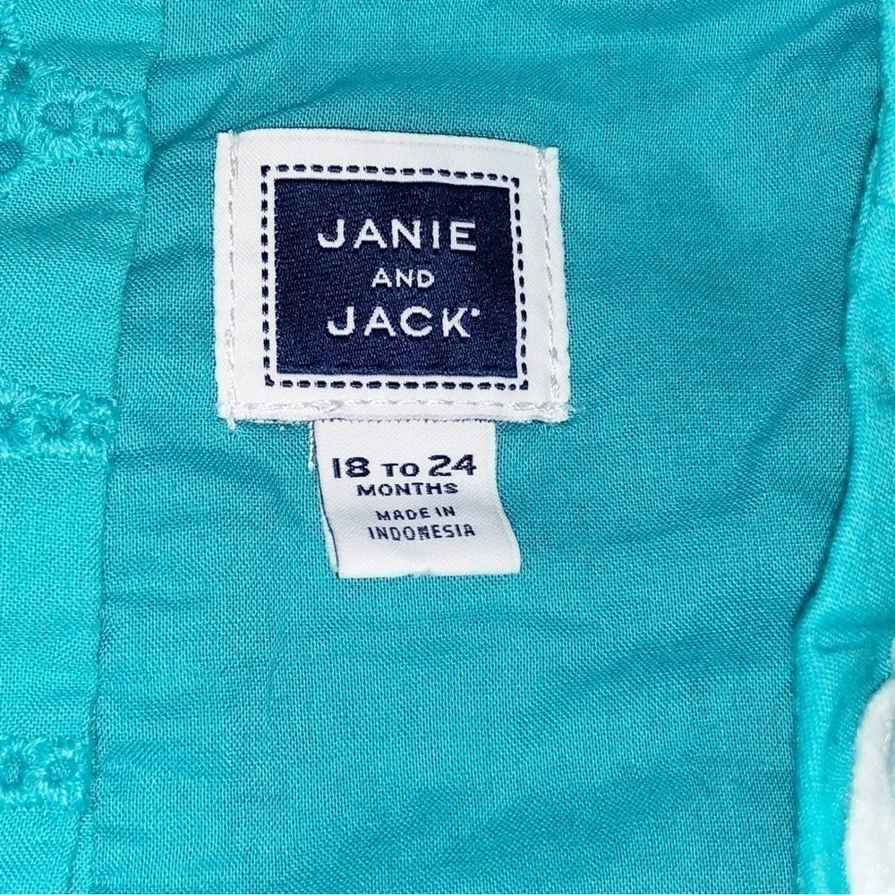 Janie and Jack Teal Garden Sleeveless Top Size 18-24Months